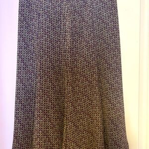 Flowy Purple and Gray PrintedCircle Skirt